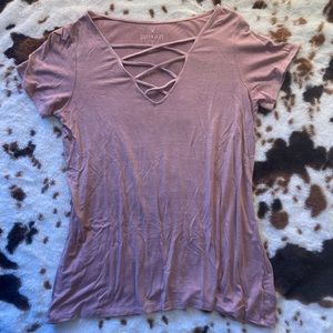 American Eagle crisscross vee neck
